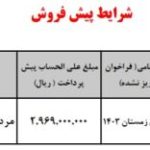 شرایط پیش فروش خودرو شاهین G دنده دستی در دی 1403 منتشر شد