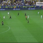 باز هم بدشانسی برای CR7؛ برخورد ضربه کریستیانو رونالدو به تیر دروازه الخلیج (النصر ۰-۰ الخلیج)