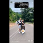 ژست عاشقانه علیرضا نیکبخت واحدی و همسرش وسط جاده! + عکس جدید