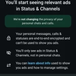 تبلیغات در استاتوس واتساپ حالا برای کاربران بیشتری نمایش داده می‌شود